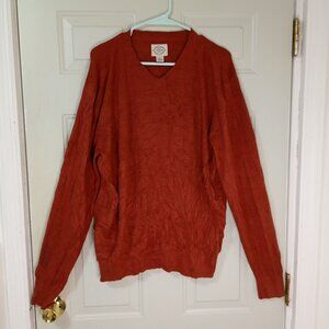 St. Johns Bay XL Copper V-Neck Sweater Men